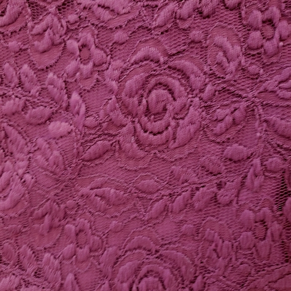 Brand New Laundry By Shelli Segal - Burgundy Lace Dress Sz 10 - Picture 12 of 15